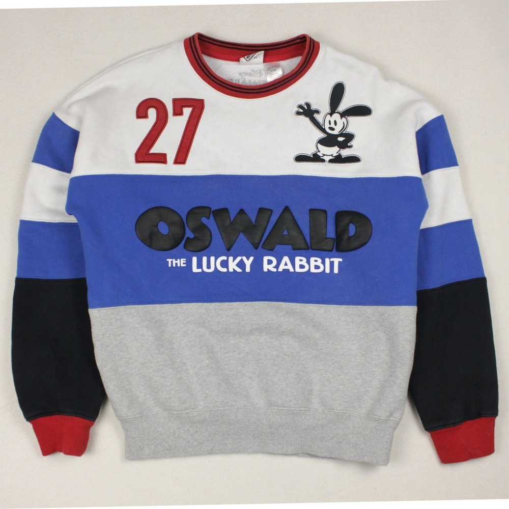 Disney 100 Oswald The Lucky‎ Rabbit Sweatshirt Adult Small Colorblock Pullover